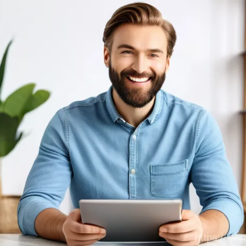 행동경제학적 요소를 활용한 고객 경험 개선 - **Prompt:** A clean, modern, and inviting e-commerce website homepage is displayed on a tablet, held...