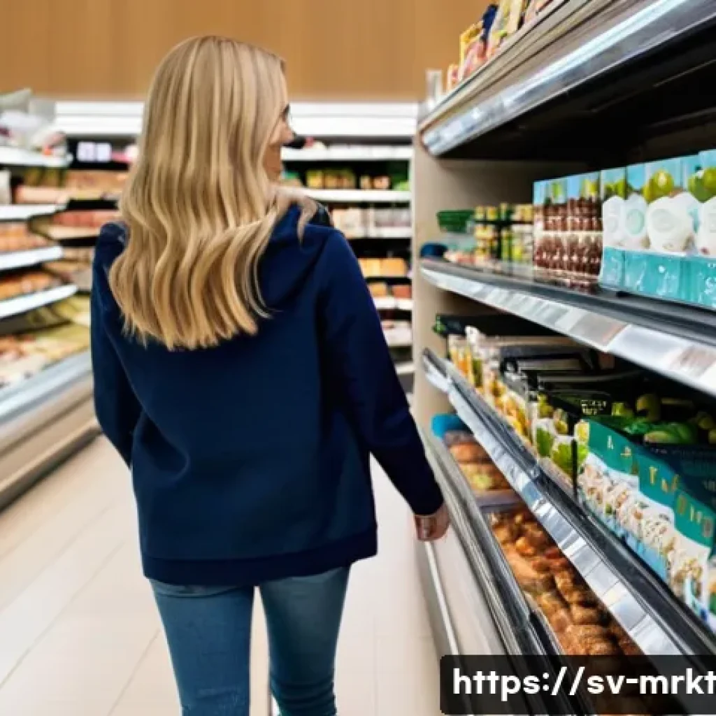 마케팅에서의 프레이밍 효과 - **Prompt 1: The Power of Positive Framing in a Grocery Store** "Two identical, modern-design pac...